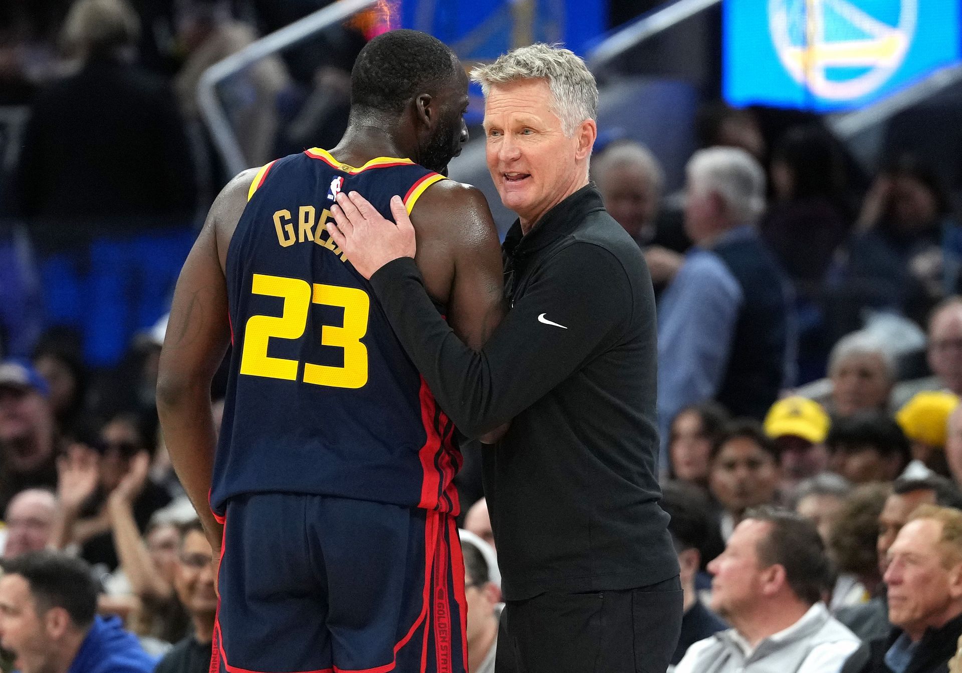 Golden State Warriors' Steve Kerr and Draymond Green - Photo by GETTY